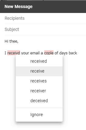 spell check for gmail 