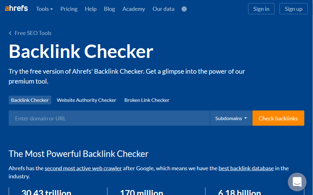 Ahref-Backlink-checker